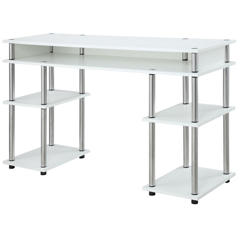 Convenience Concepts Designs2Go Writing Desk in White Wood Finish