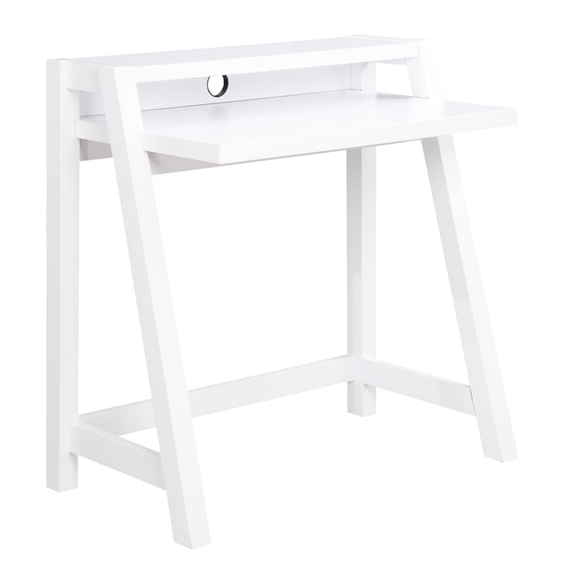 Convenience Concepts Newport Lilly Writing Desk in White Wood Finish