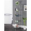 Convenience Concepts Designs2Go Four Shelf Clear Glass Tower