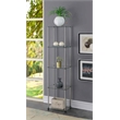 Convenience Concepts Designs2Go Four Shelf Clear Glass Tower