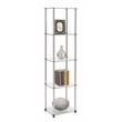 Convenience Concepts Designs2Go Four Shelf Clear Glass Tower