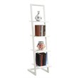 Convenience Concepts Designs2Go Four Shelf Ladder Bookcase in White Wood Finish