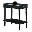 Convenience Concepts French Country End Table in Black Wood Finish