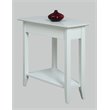 Convenience Concepts American Heritage Wedge End Table in White Wood Finish