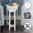 Convenience Concepts American Heritage Wedge End Table in White Wood Finish