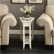 Convenience Concepts American Heritage Wedge End Table in White Wood Finish