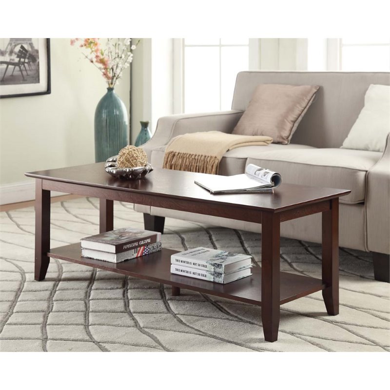 Convenience Concepts American Heritage Coffee Table in Espresso Wood ...