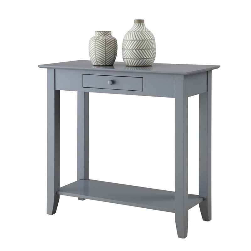 Convenience Concepts American Heritage Console Table in Gray Wood Finish