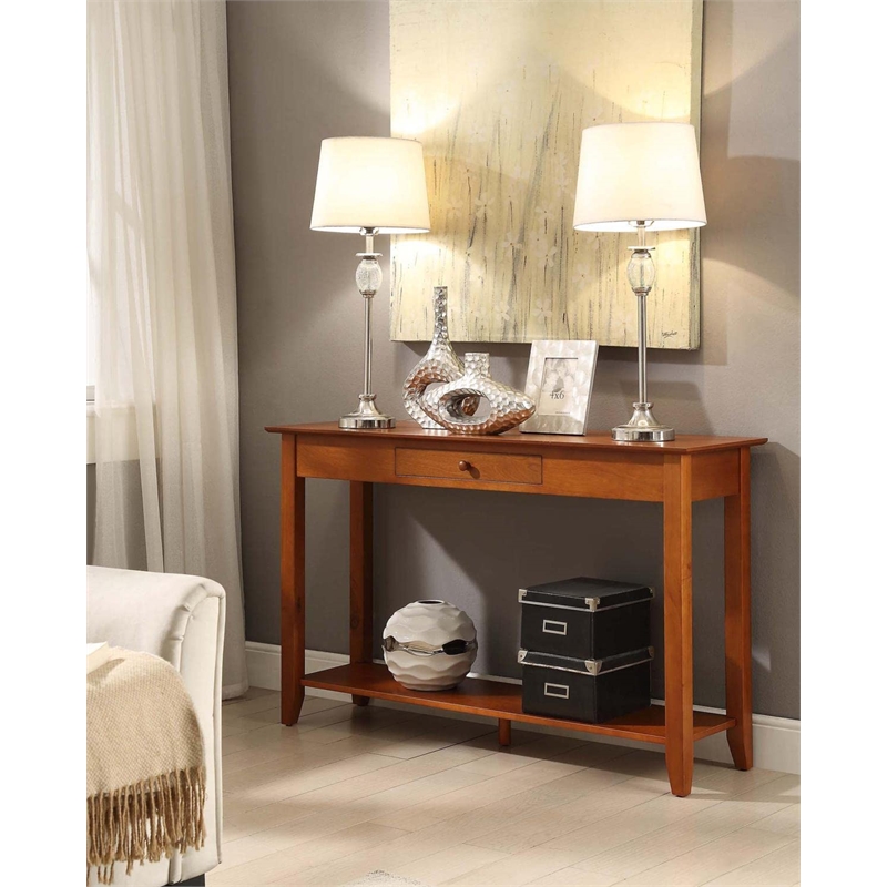 Convenience Concepts American Heritage Console Table in Cherry Wood Finish