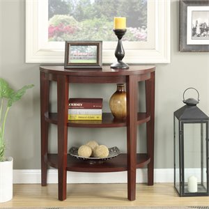 2 Shelf Console Table in Mahogany