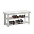 Convenience Concepts Oxford Utility Mudroom Entryway Bench in White Wood Finish