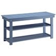 Convenience Concepts Oxford Utility Mudroom Entryway Bench in Blue Wood Finish