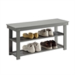 Convenience Concepts Oxford Utility Mudroom Entryway Bench in Gray Wood Finish