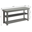 Convenience Concepts Oxford Utility Mudroom Entryway Bench in Gray Wood Finish
