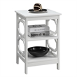 Convenience Concepts Omega Square End Table in White Wood Finish