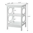 Convenience Concepts Omega Square End Table in White Wood Finish