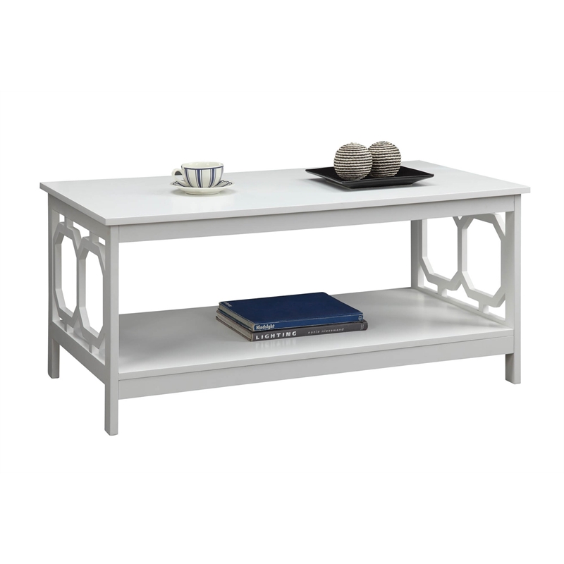 Convenience Concepts Omega Coffee Table in White Wood Finish