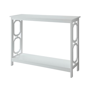 Convenience Concepts Omega Console Table in White Wood Finish