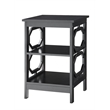 Convenience Concepts Omega Square End Table in Black Wood Finish