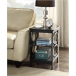 Convenience Concepts Omega Square End Table in Black Wood Finish