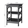 Convenience Concepts Omega Square End Table in Black Wood Finish