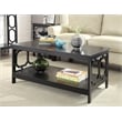 Convenience Concepts Omega Rectangular Coffee Table in Black Wood Finish
