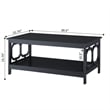 Convenience Concepts Omega Rectangular Coffee Table in Black Wood Finish