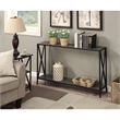 Convenience Concepts Tucson Console Table in Gray Wood Finish With Black Metal