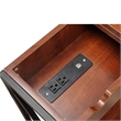 Tucson Electric Flip Top Table in Cherry Wood and Black Metal Frame