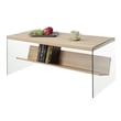 Convenience Concepts Soho Coffee Table in Weathered White Wood Finish