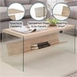 Convenience Concepts Soho Coffee Table in Weathered White Wood Finish