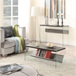 Convenience Concepts Soho Coffee Table in Weathered Gray Wood Finish