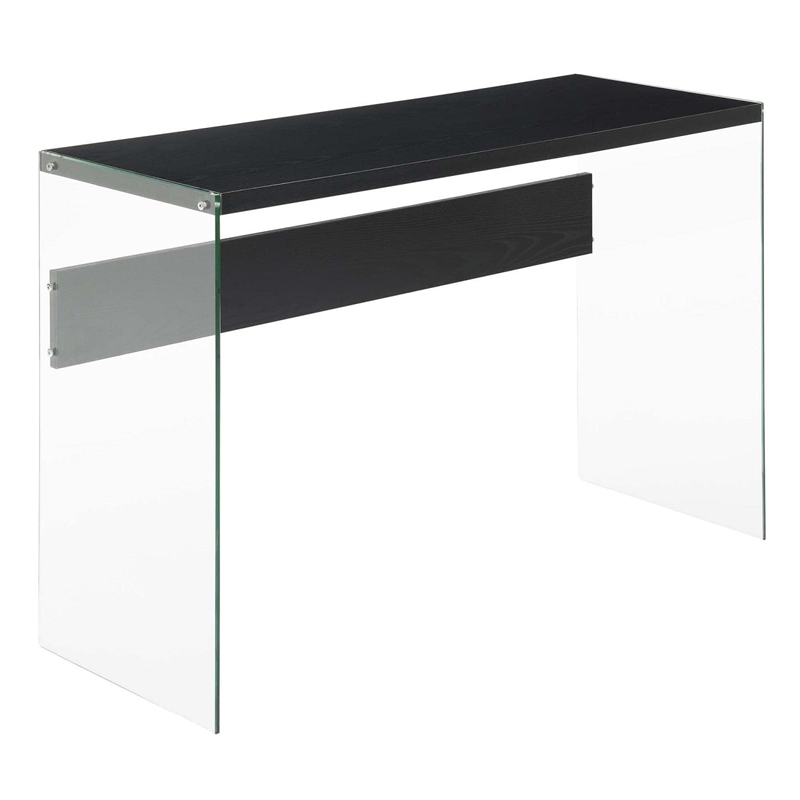 Convenience Concepts Soho Console Table in Weathered White Wood Finish
