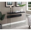 Convenience Concepts Soho Console Table in Weathered White Wood Finish