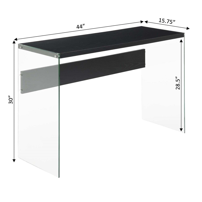 Convenience Concepts Soho Console Table in Weathered White Wood Finish