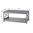 Convenience Concepts Oxford Coffee Table with Shelf in Gray Wood Finish