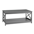 Convenience Concepts Oxford Coffee Table with Shelf in Gray Wood Finish