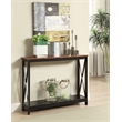 Convenience Concepts Oxford Console Table in Cherry and Black Wood Finish