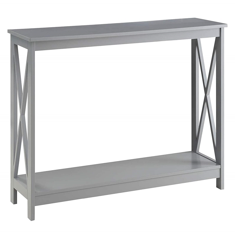 Convenience Concepts Oxford Console Table in Gray Wood Finish
