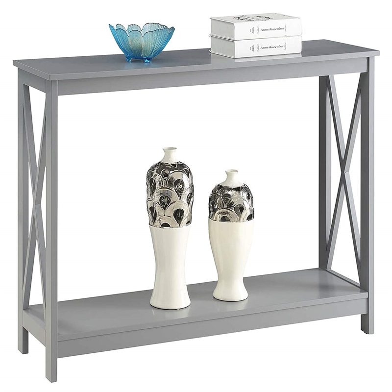 Convenience Concepts Oxford Console Table in Gray Wood Finish
