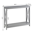 Convenience Concepts Oxford Console Table in Gray Wood Finish
