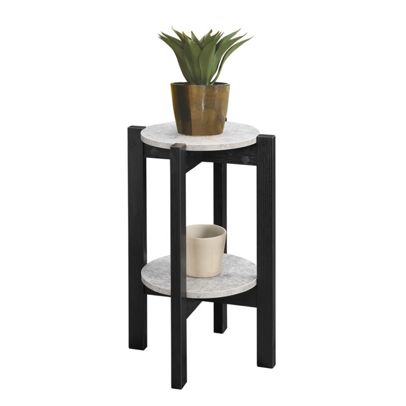 convenience concepts newport medium plant stand in black