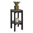 Convenience Concepts Newport Medium Plant Stand in Black Wood Finish