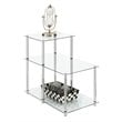 Convenience Concepts Designs2Go Three-Tier Clear Glass End Table
