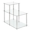 Convenience Concepts Designs2Go Three-Tier Clear Glass End Table