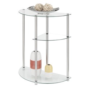 3 Tier Glass Display Accent Table
