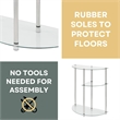 Convenience Concepts Designs2Go Three-Tier Clear Glass Display Accent Table