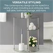 Convenience Concepts Designs2Go Three-Tier Clear Glass Display Accent Table