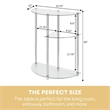 Convenience Concepts Designs2Go Three-Tier Clear Glass Display Accent Table