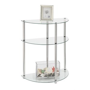 3 Tier Glass Accent Table